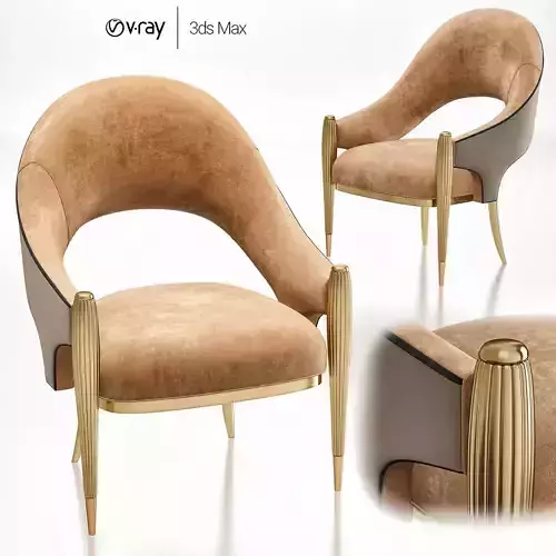 Caracole Upholstery Pretty Little Thing Accent Chair 3d model