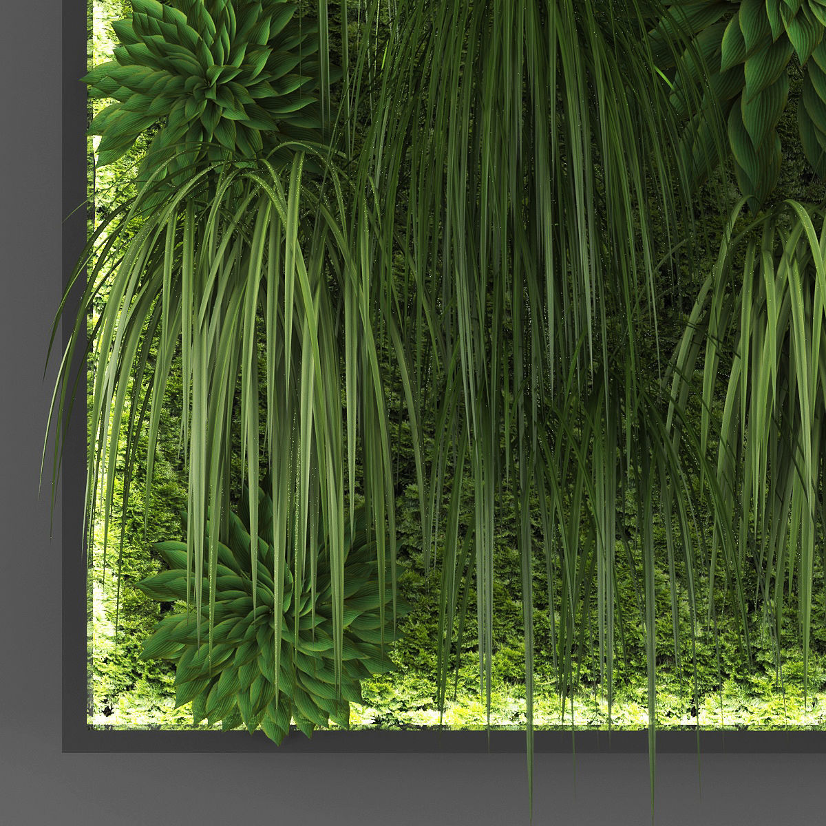 Vertical garden 36 Low-poly 3D model_1