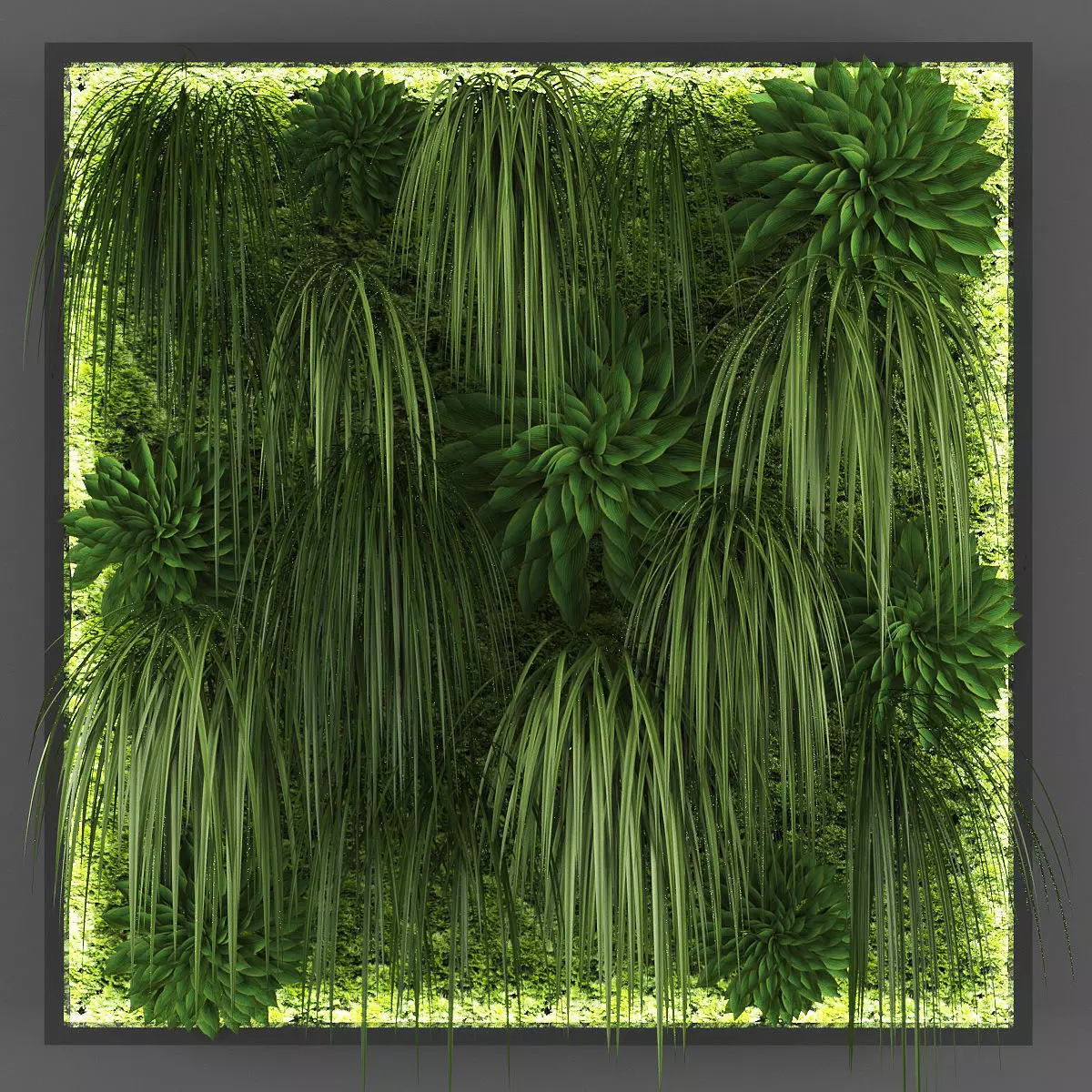 Vertical garden 36 Low-poly 3D model_0