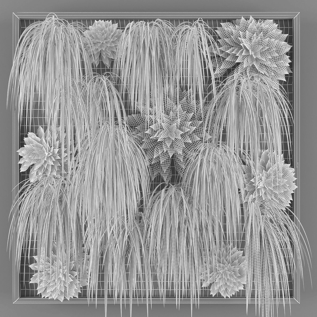 Vertical garden 36 Low-poly 3D model_2