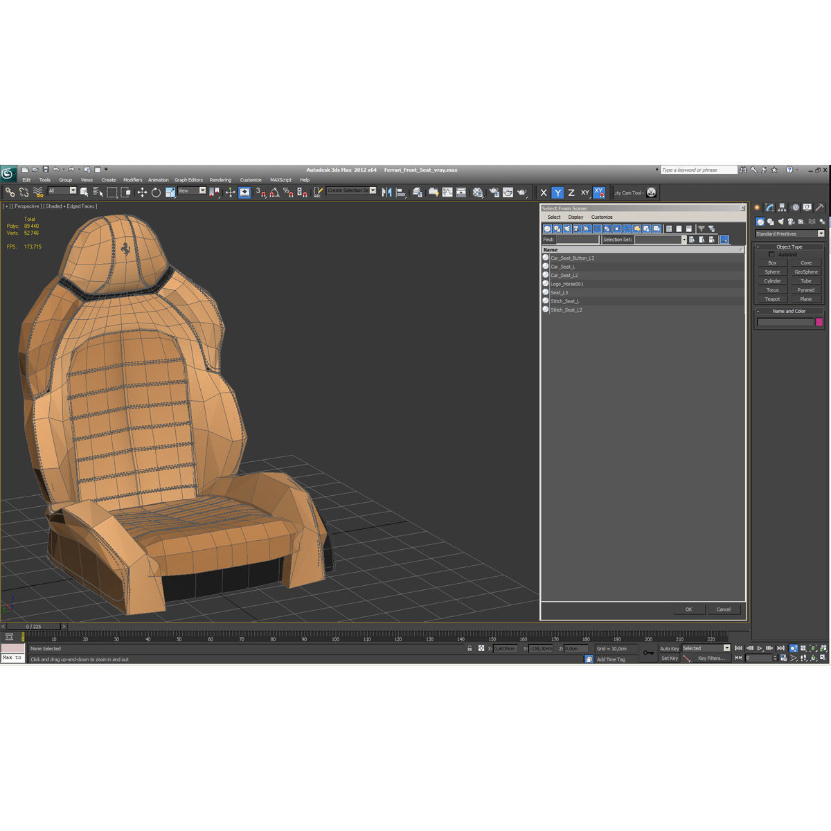 Ferrari Front Seat 3D model_10