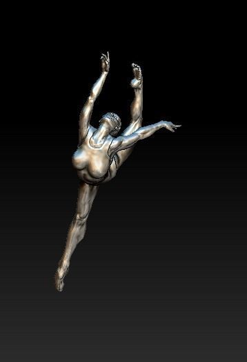 Balerina Dance Girl Pose 3D print model_4