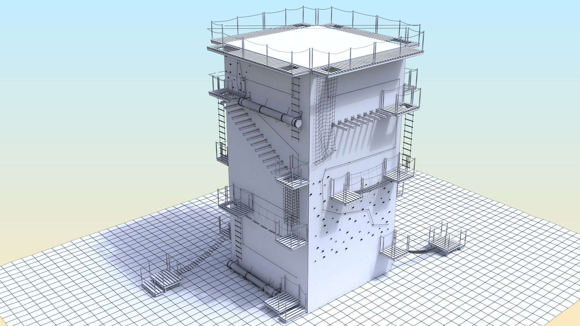 Climbing  tower 3D model_17