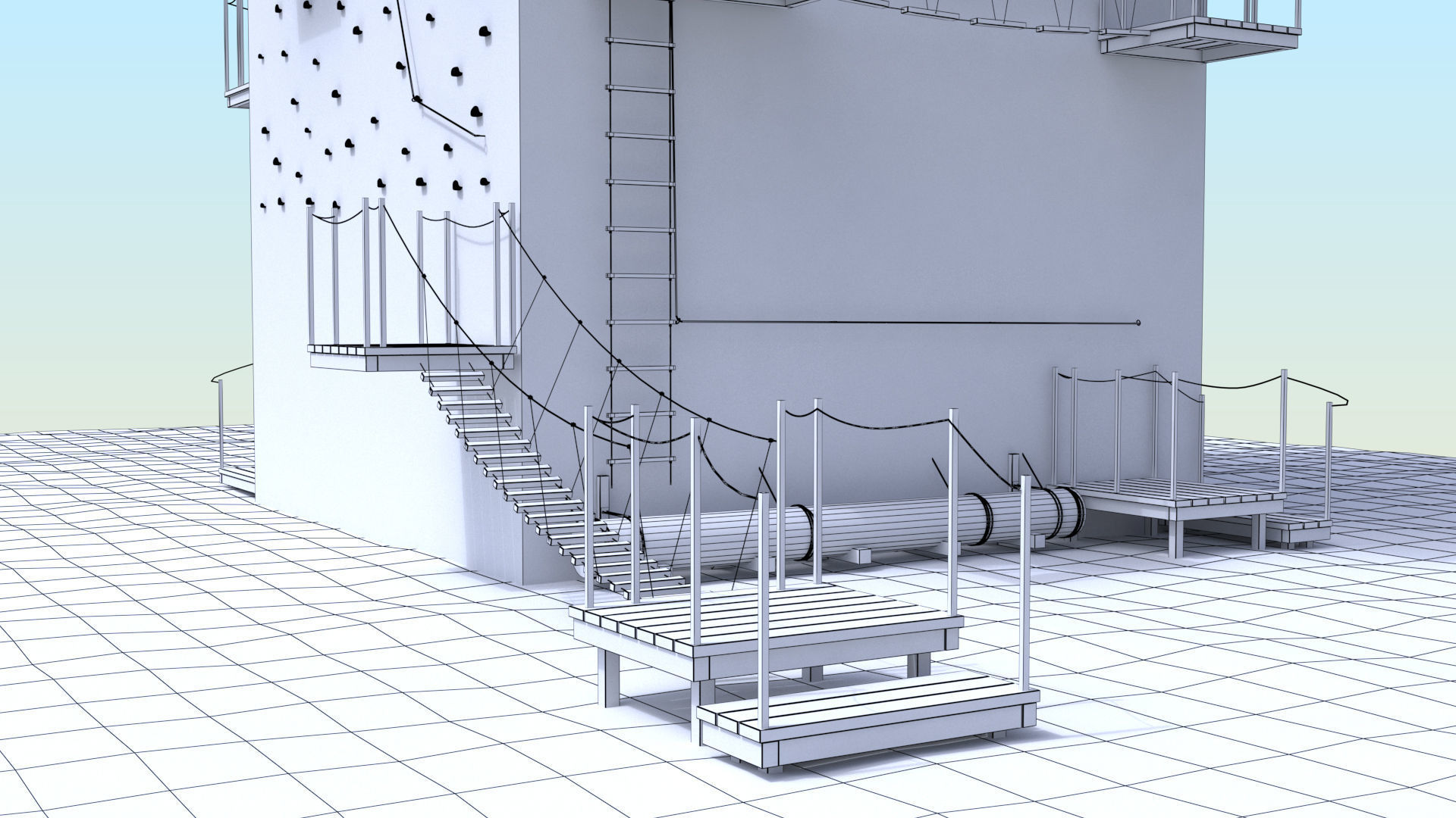 Climbing  tower 3D model_3