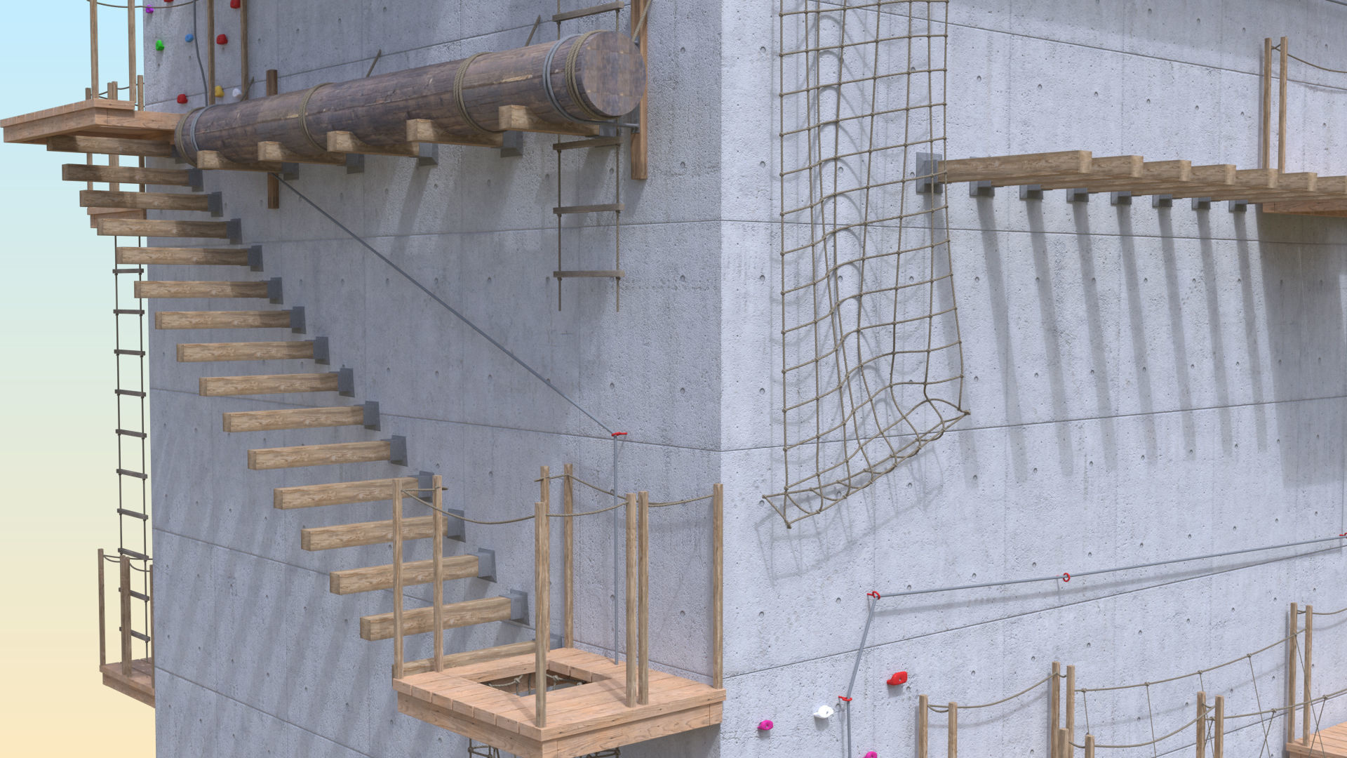 Climbing  tower 3D model_12