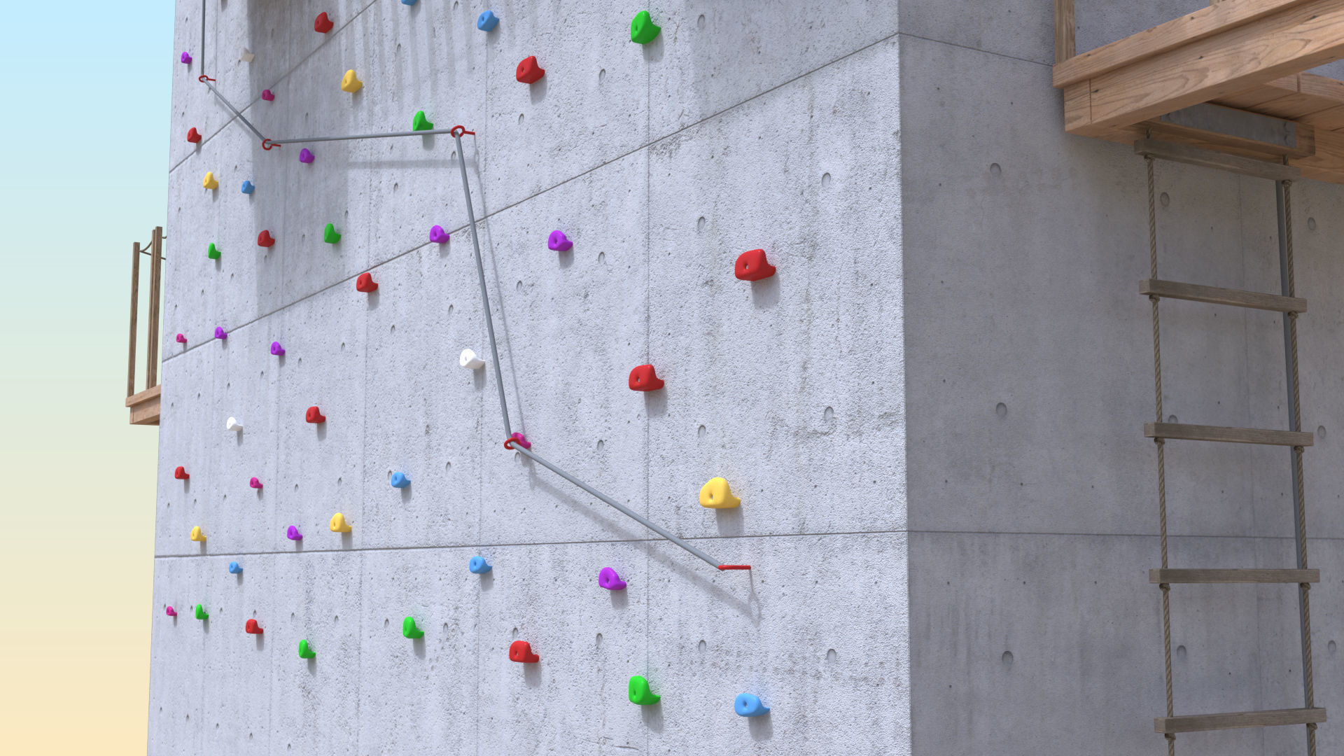 Climbing  tower 3D model_4