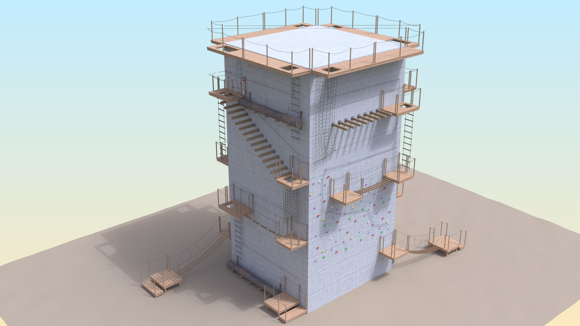 Climbing  tower 3D model_16