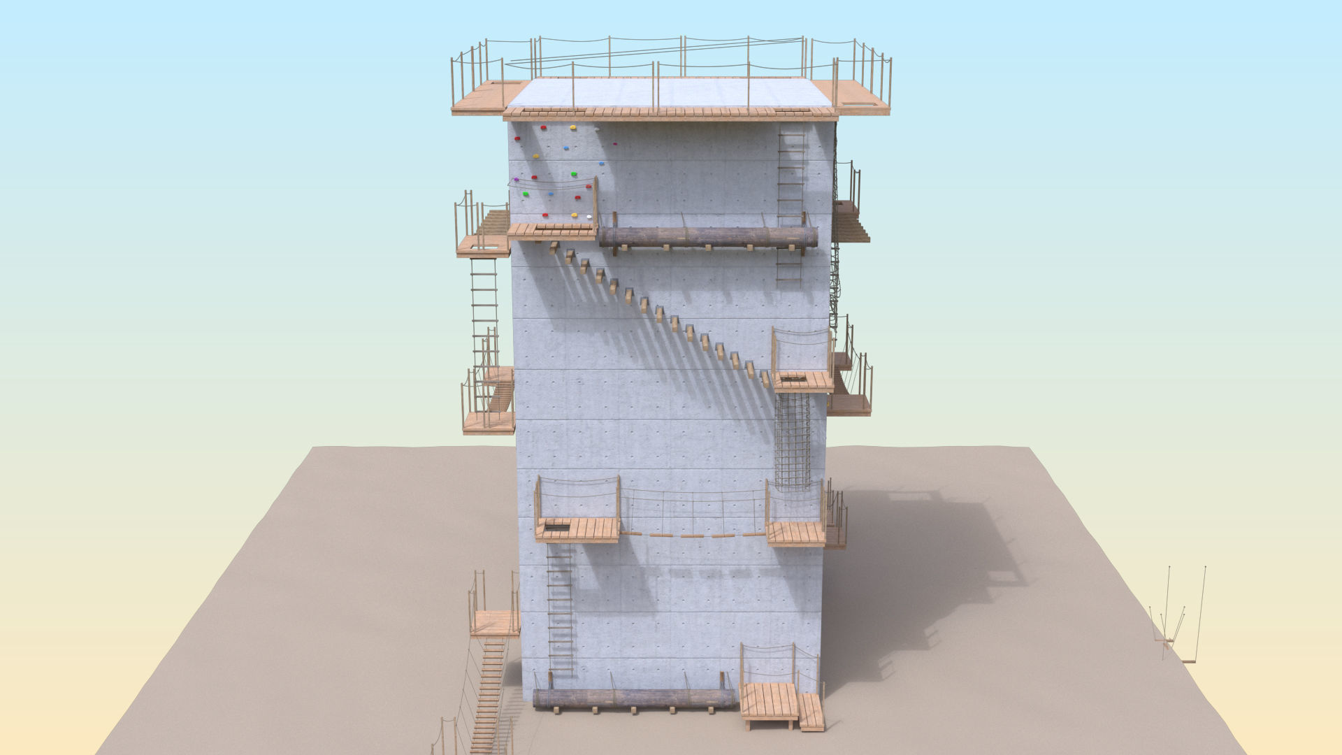 Climbing  tower 3D model_18