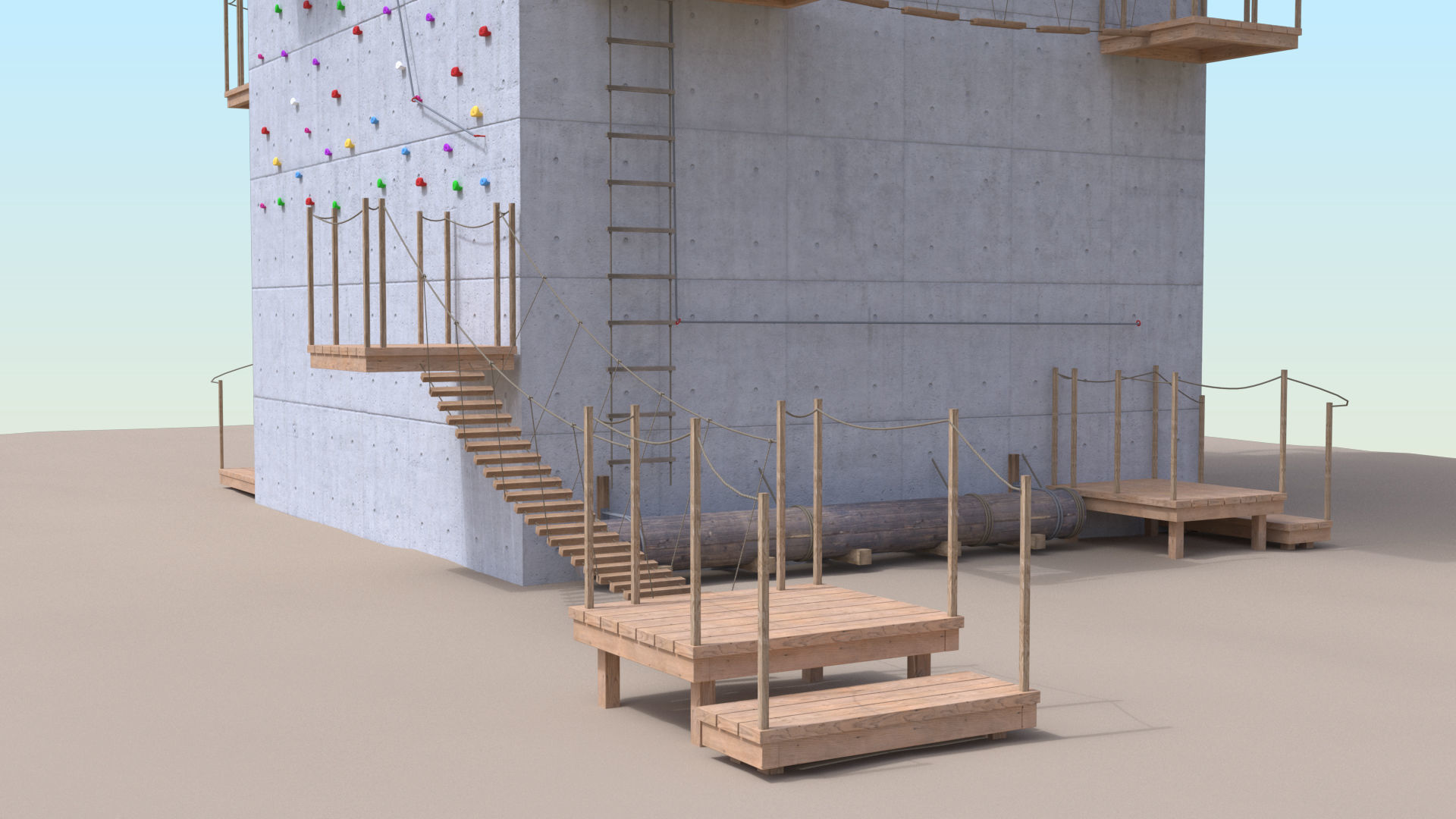 Climbing  tower 3D model_2