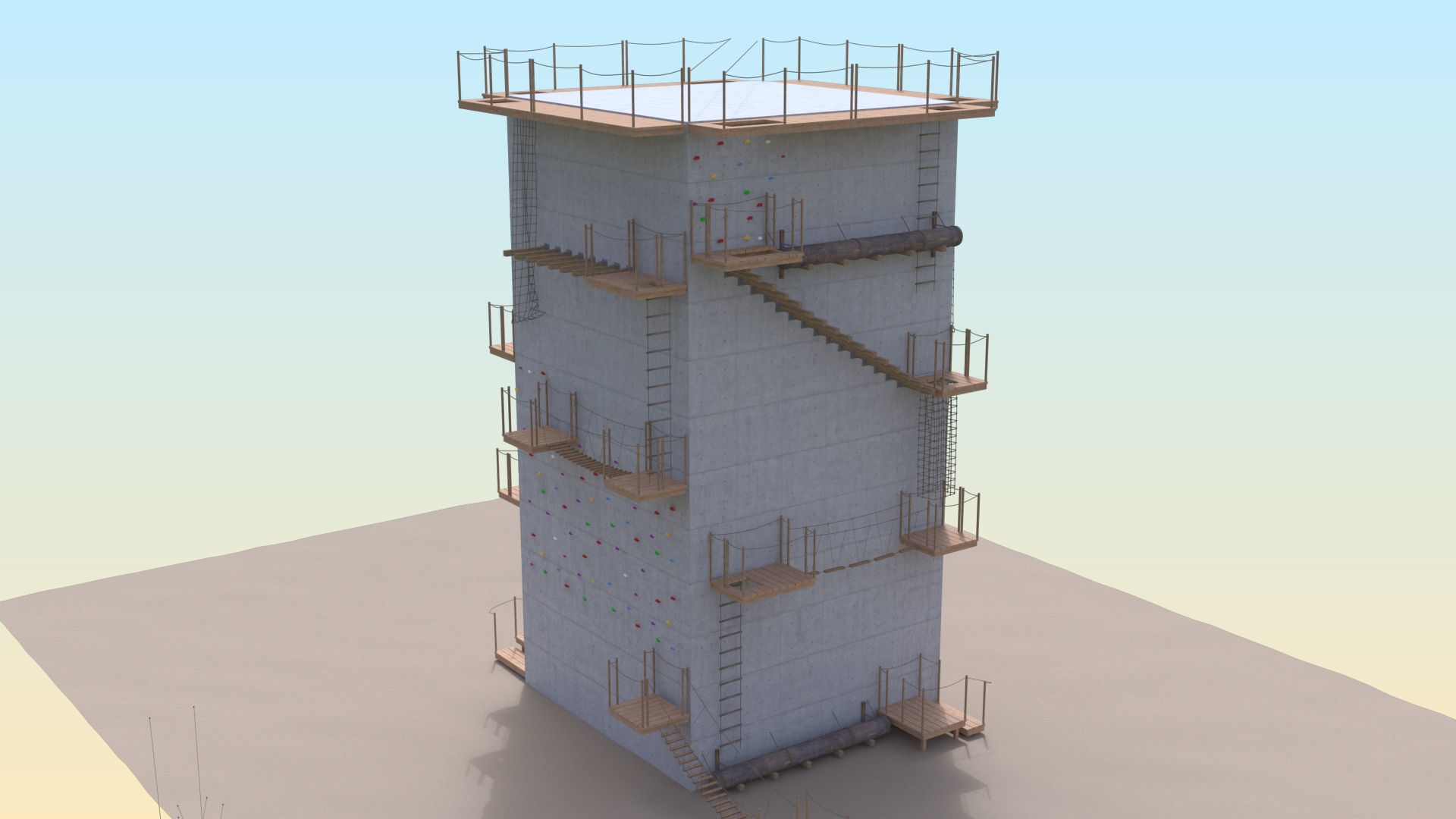 Climbing  tower 3D model_19