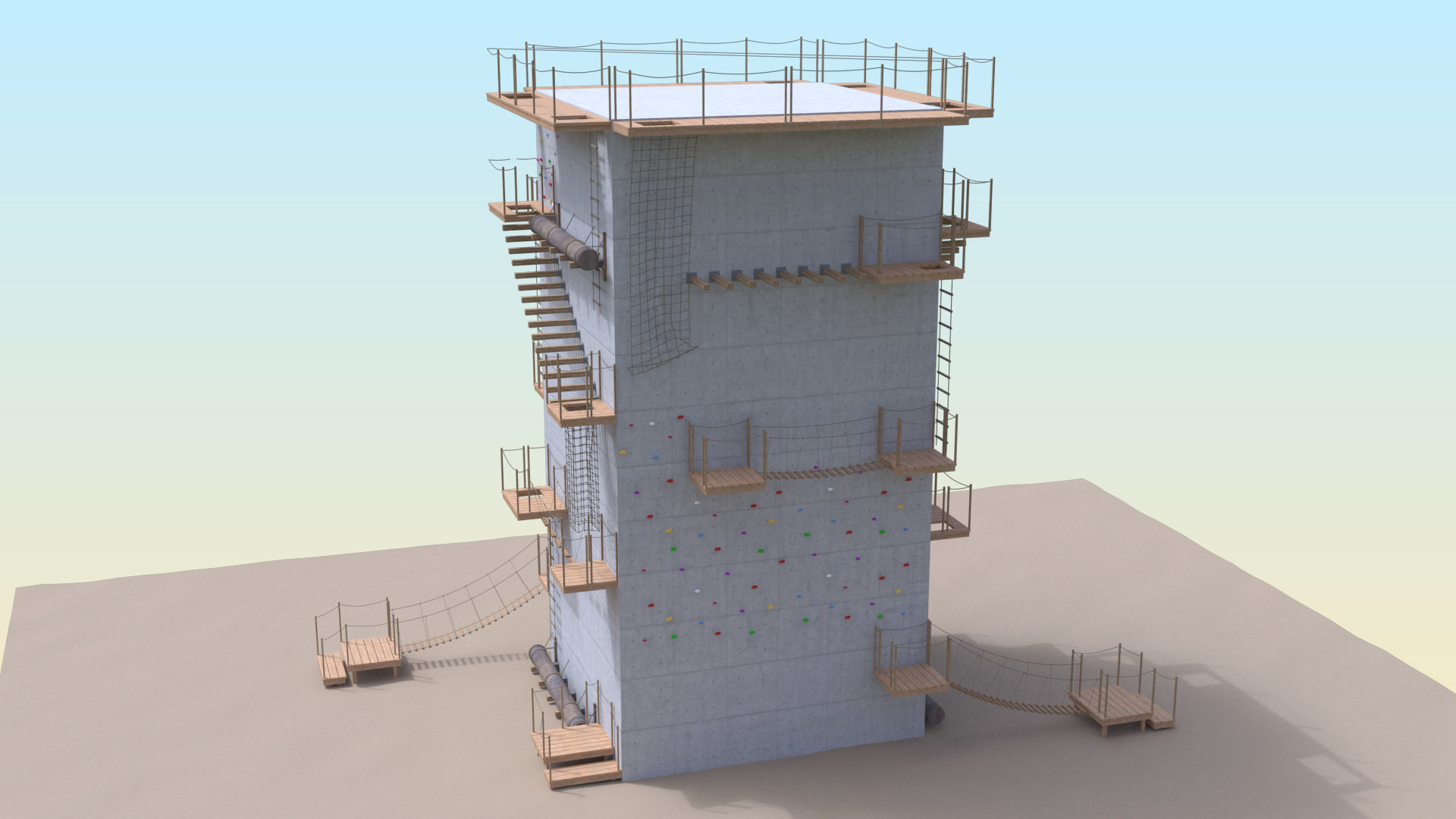 Climbing  tower 3D model_21