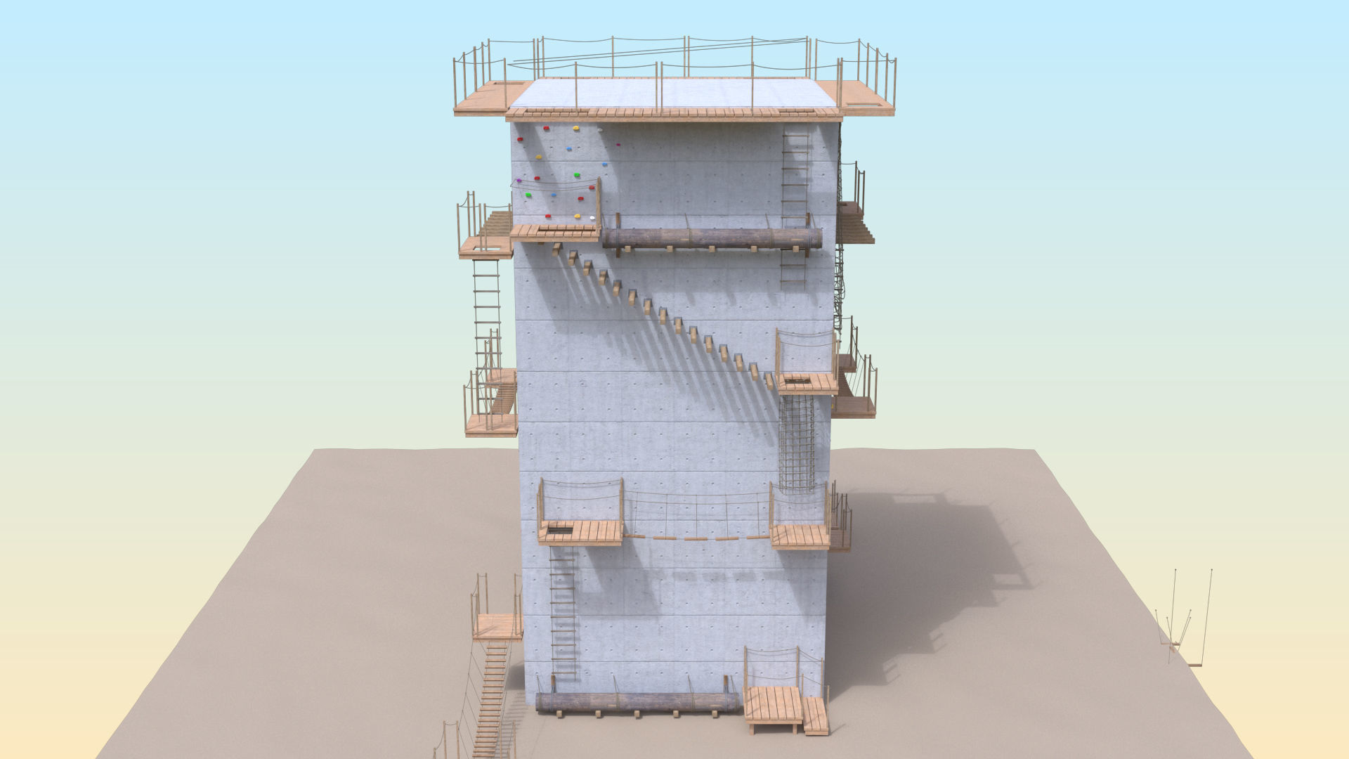 Climbing  tower 3D model_22