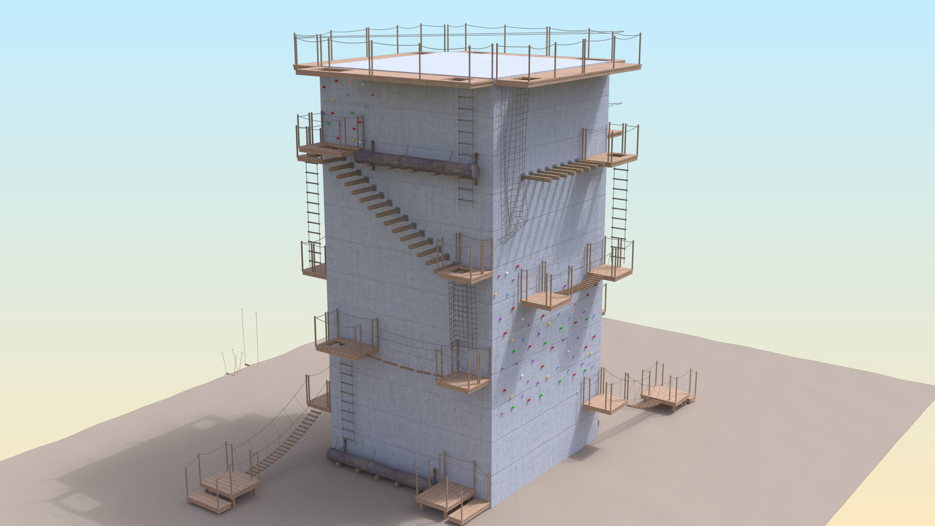 Climbing  tower 3D model_20