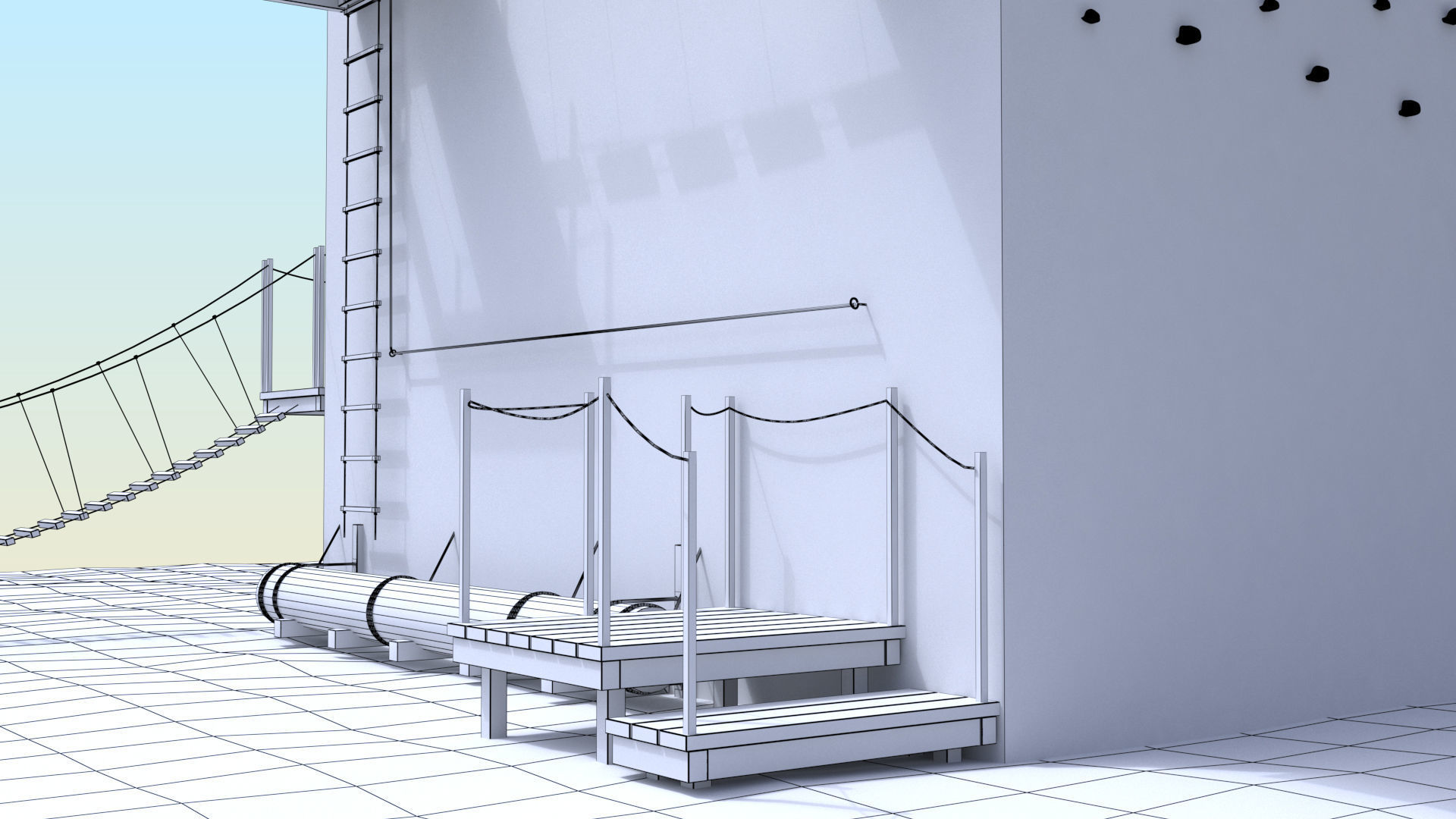 Climbing  tower 3D model_1