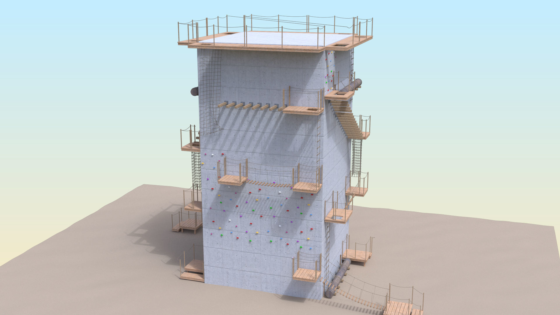 Climbing  tower 3D model_23