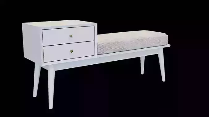 Landon Entryway Bench Low-poly 3D model