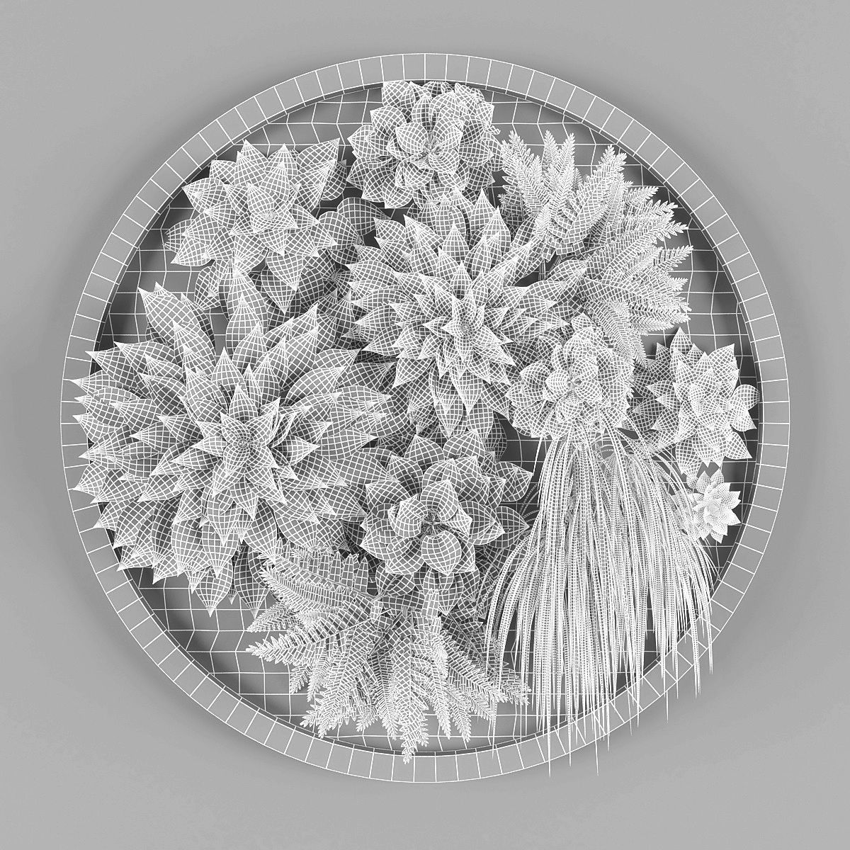 Vertical garden 37 Low-poly 3D model_2