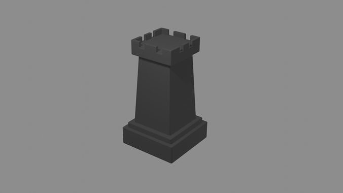 chess pieces rook 3D print model