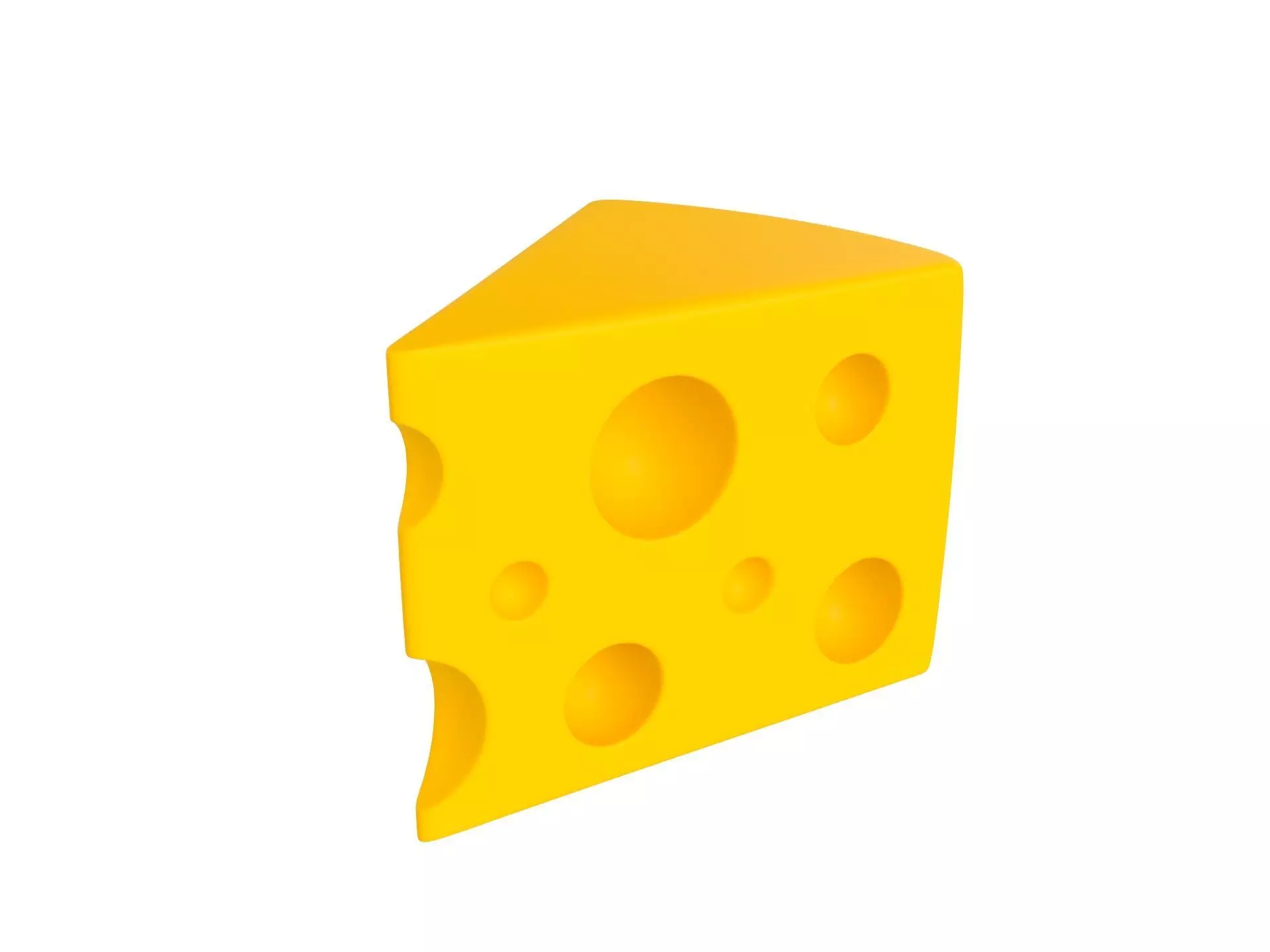 Cheese slice of 3D print model