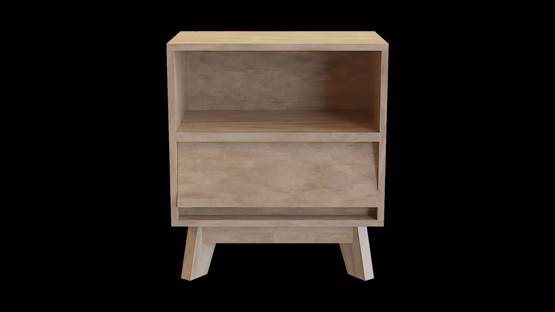 Cabinet wooden 02 Low-poly 3D model