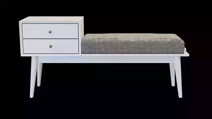 Landon Entryway Bench v-02 Low-poly 3D model