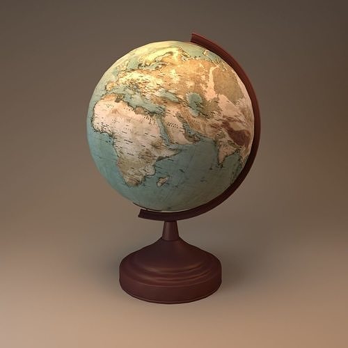 3 Low Poly Globes globe Low-poly 3D model