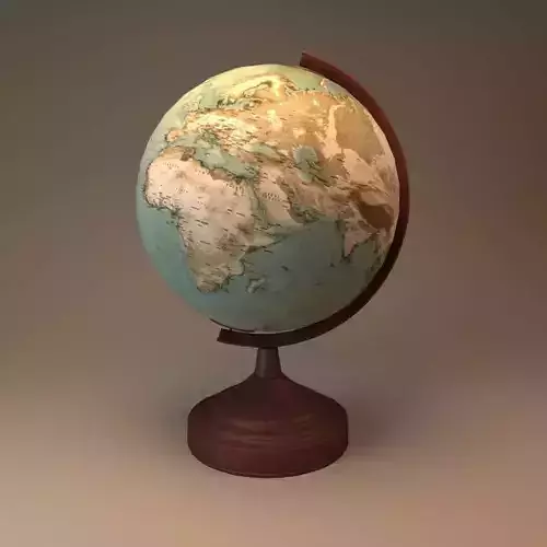 3 Low Poly Globes globe Low-poly 3D model