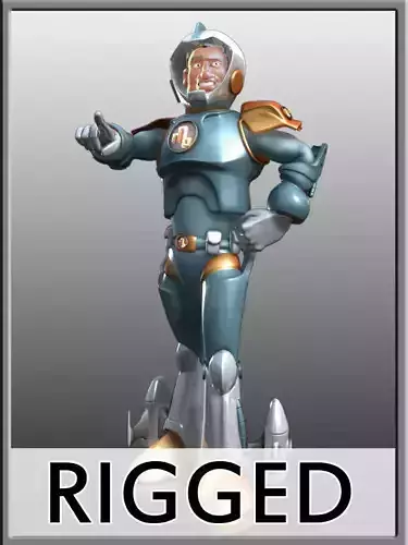 Spaceman Rigged 3D model