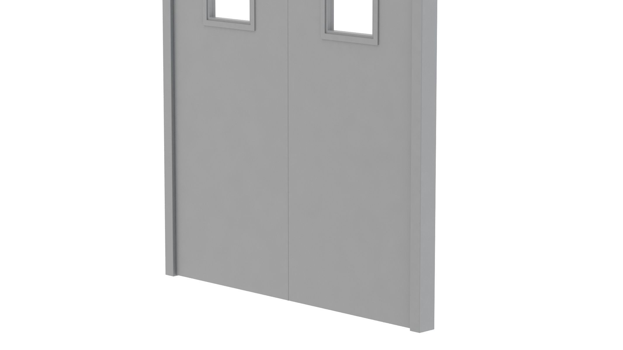 Double Fire Exit Door 3D model_17