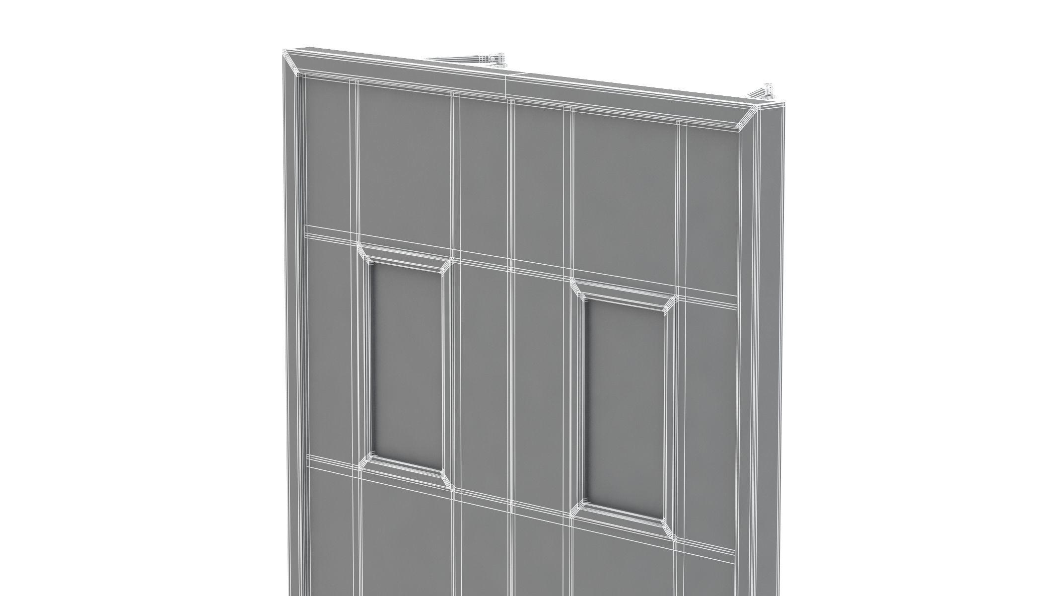 Double Fire Exit Door 3D model_35