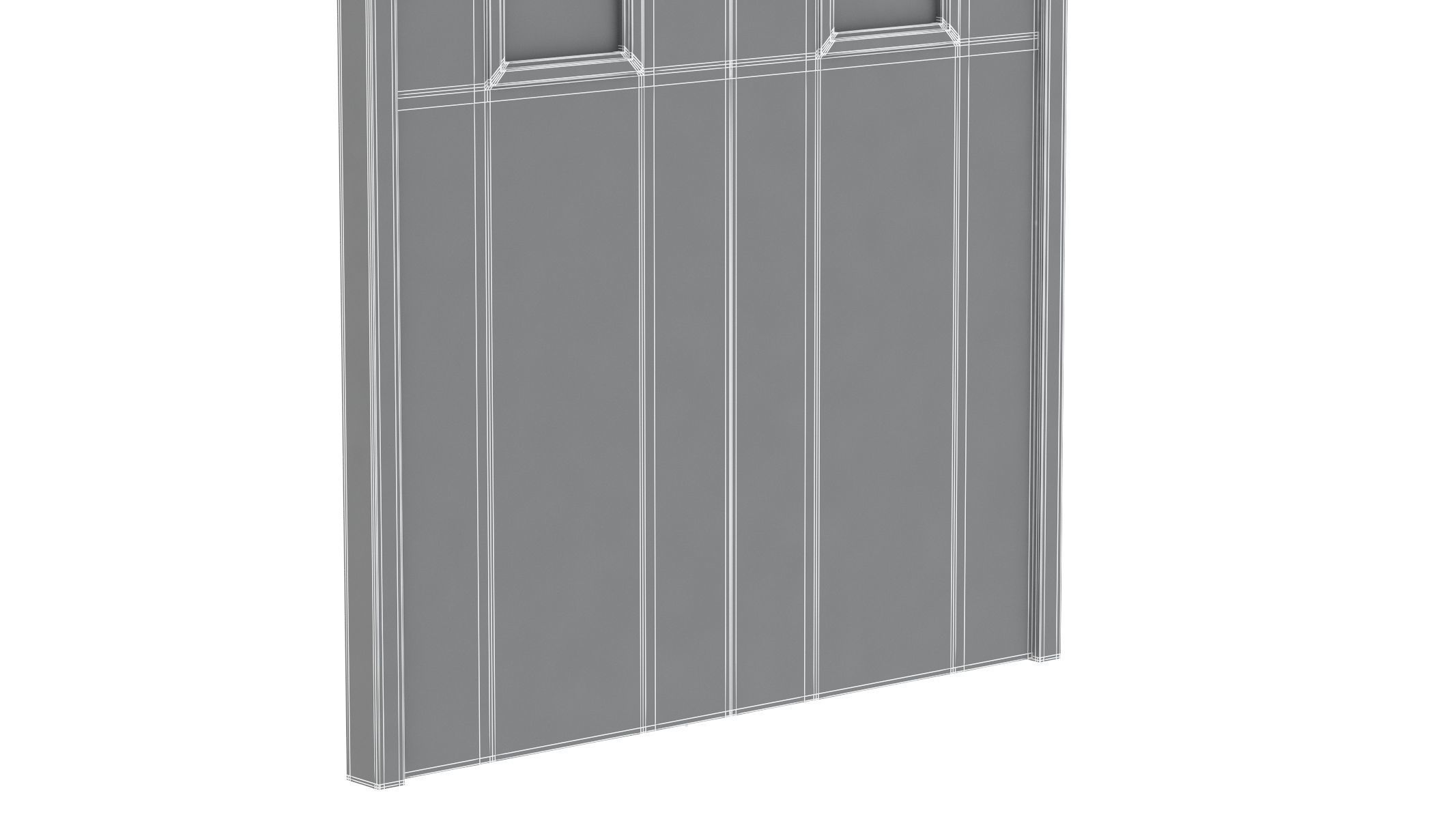 Double Fire Exit Door 3D model_38