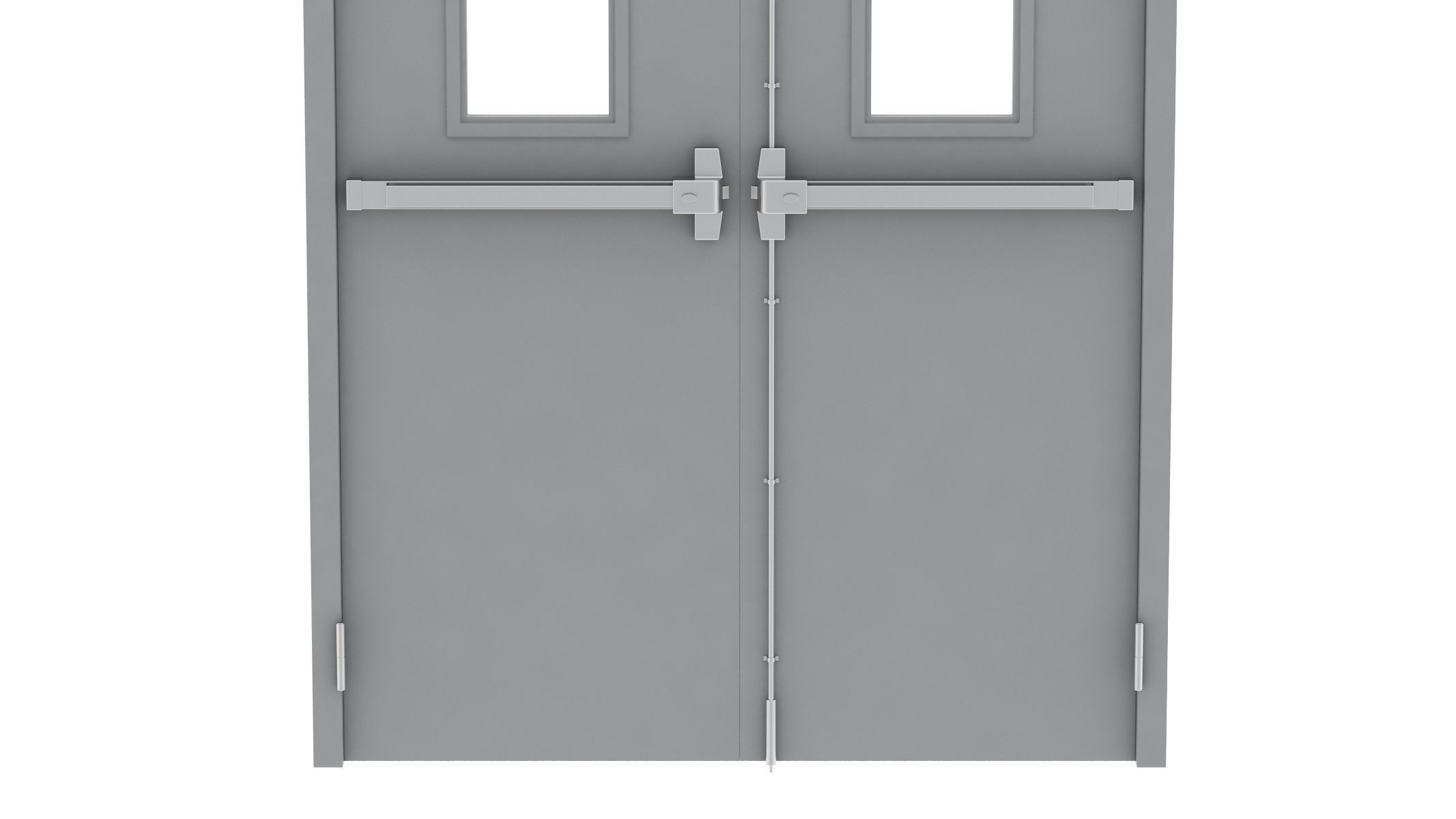 Double Fire Exit Door 3D model_12