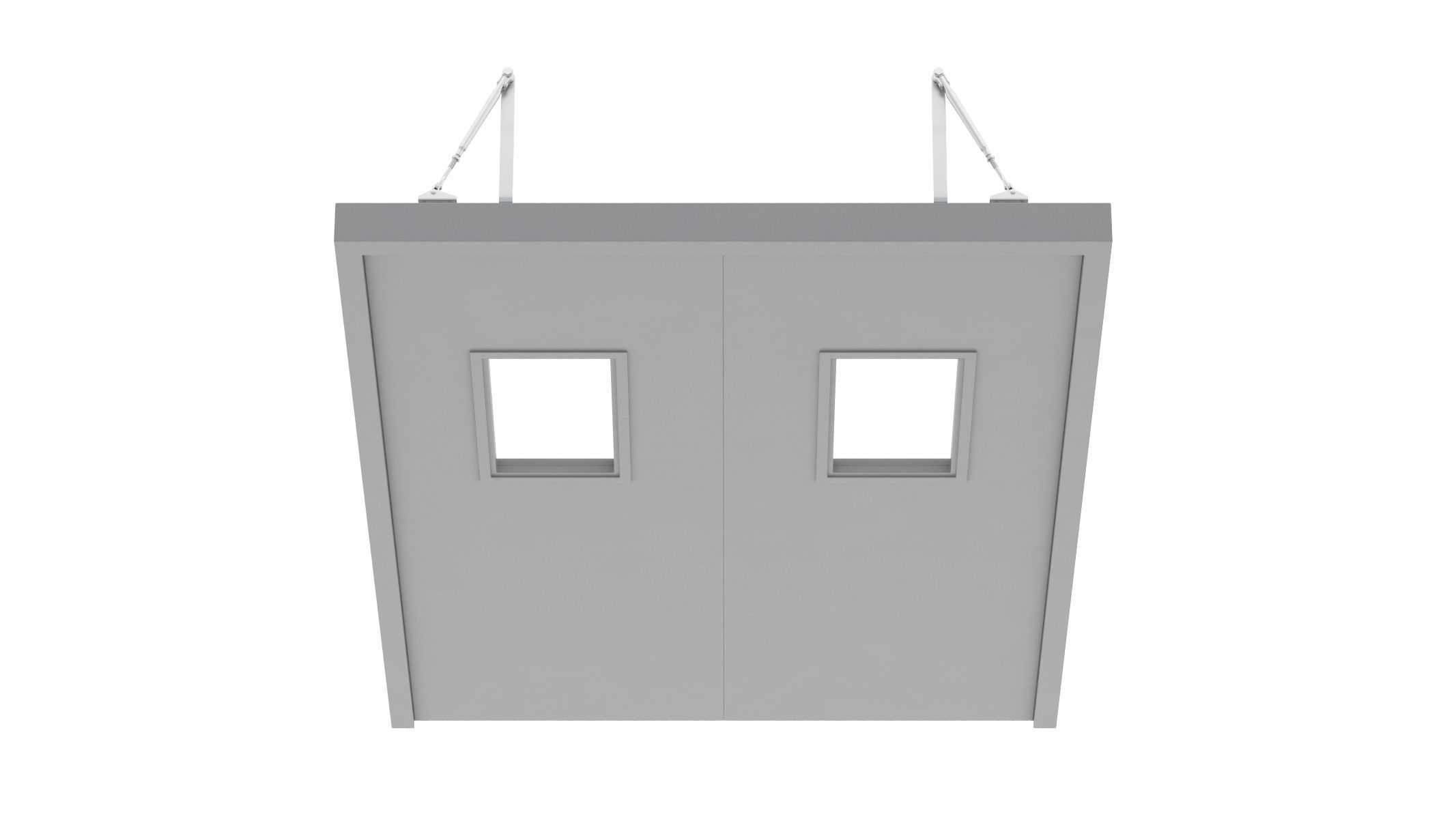 Double Fire Exit Door 3D model_9