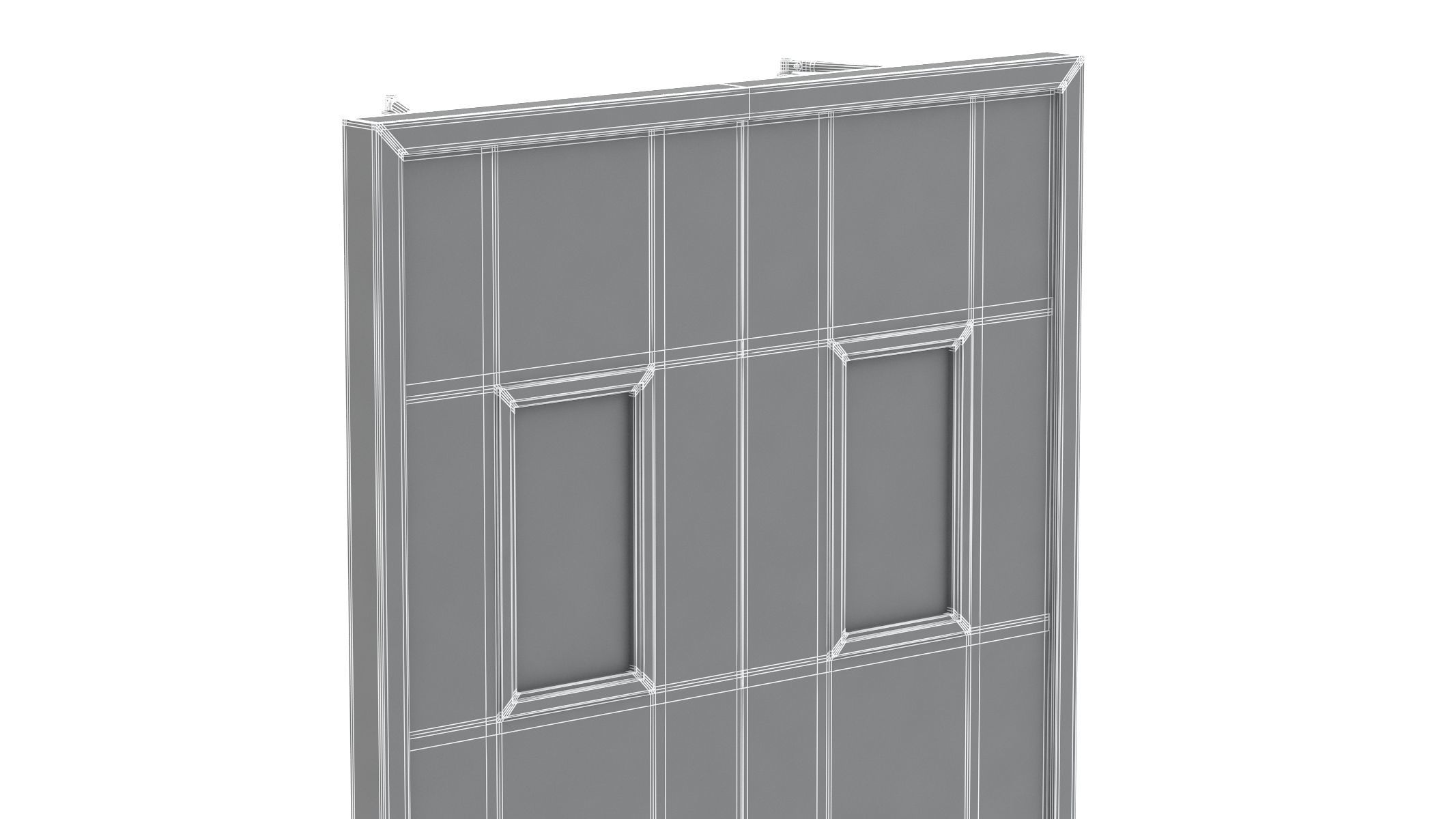 Double Fire Exit Door 3D model_37