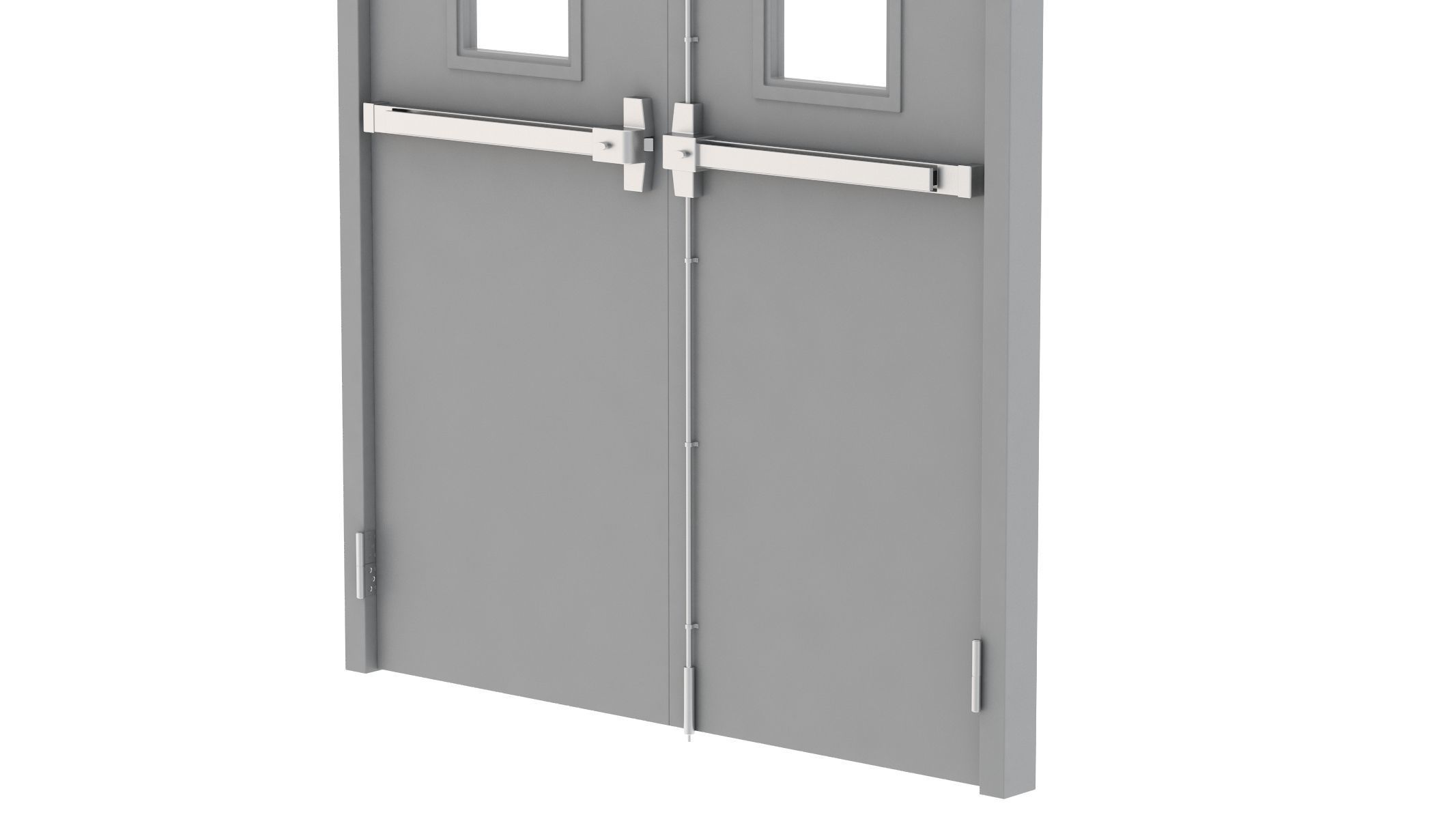Double Fire Exit Door 3D model_20