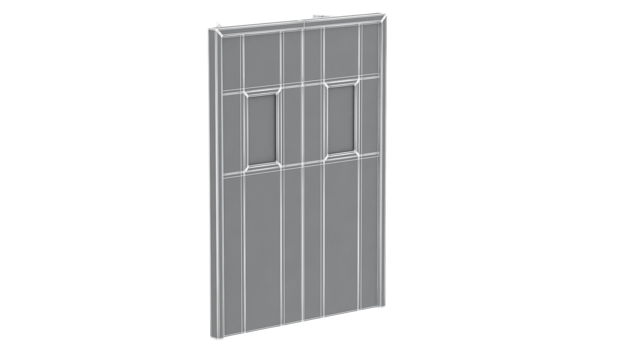 Double Fire Exit Door 3D model_25