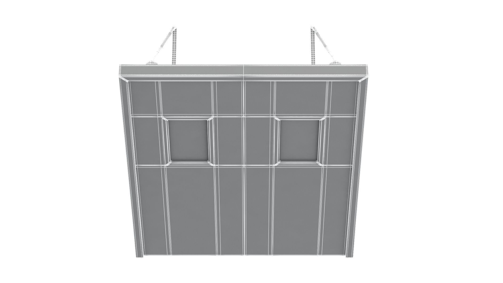 Double Fire Exit Door 3D model_30