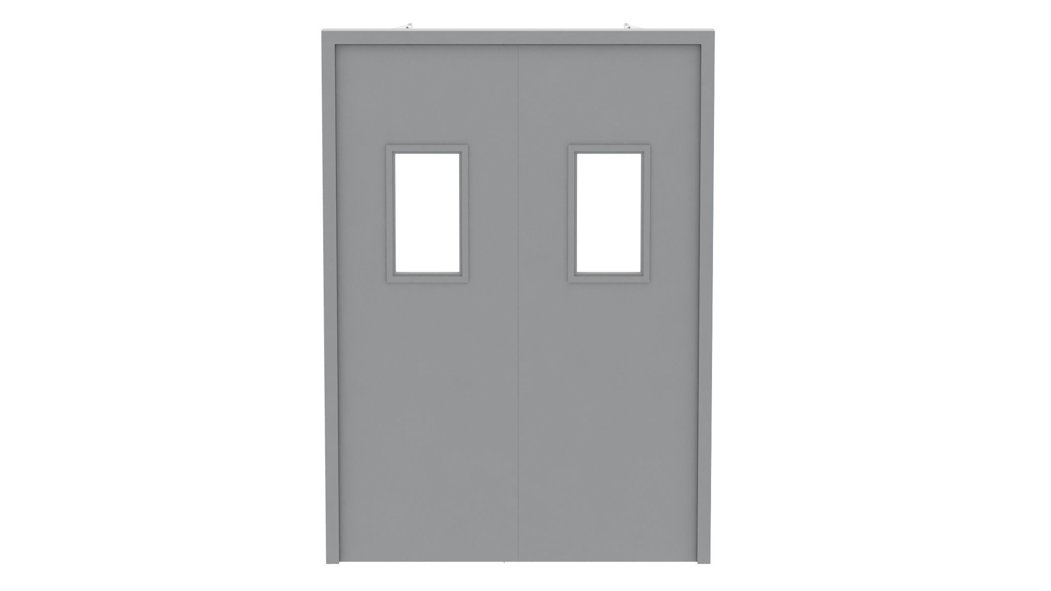 Double Fire Exit Door 3D model_4