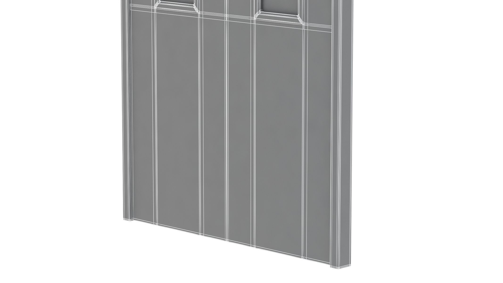 Double Fire Exit Door 3D model_36