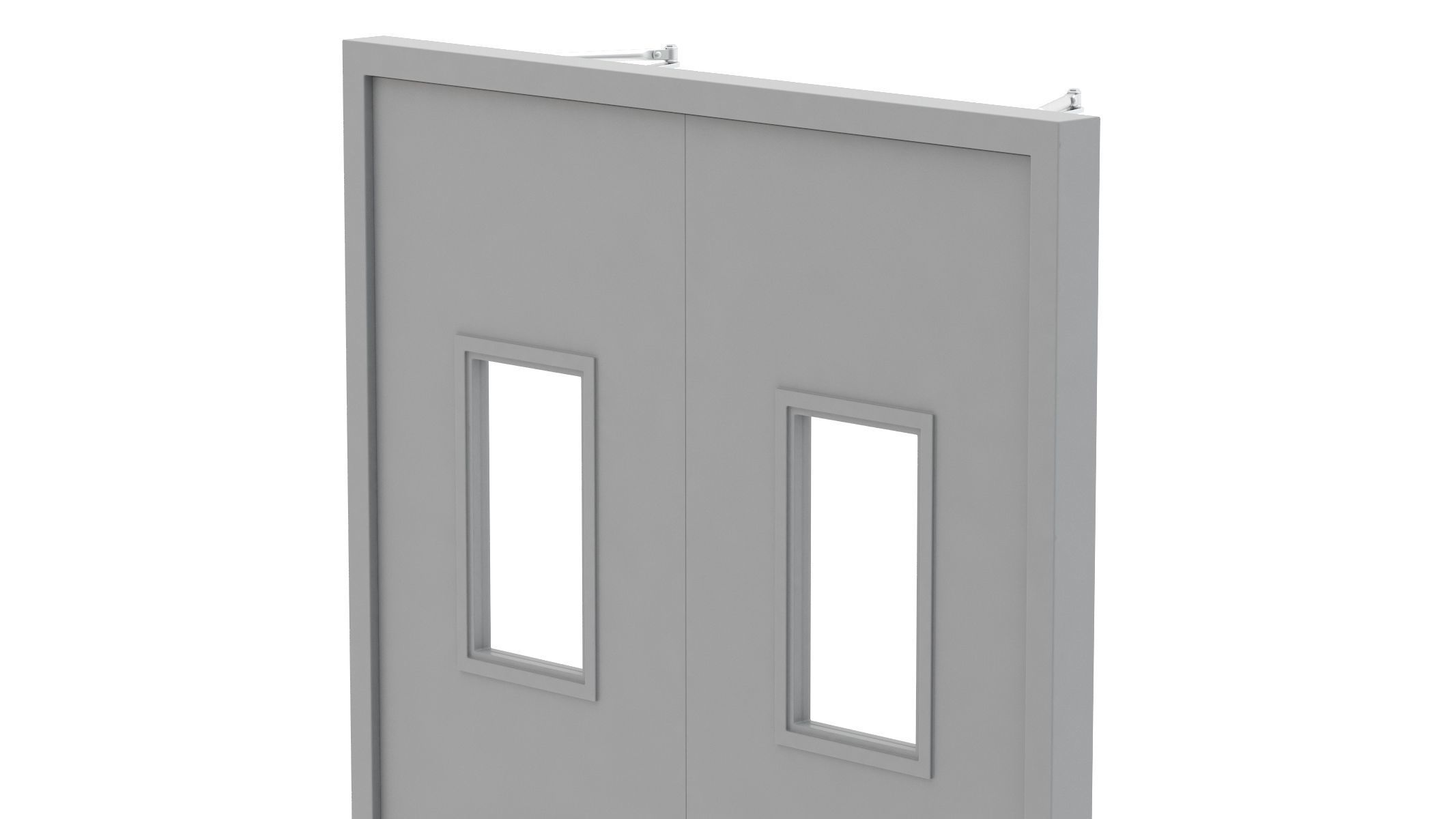 Double Fire Exit Door 3D model_16