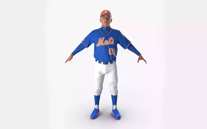 Baseball Player Mets 2 