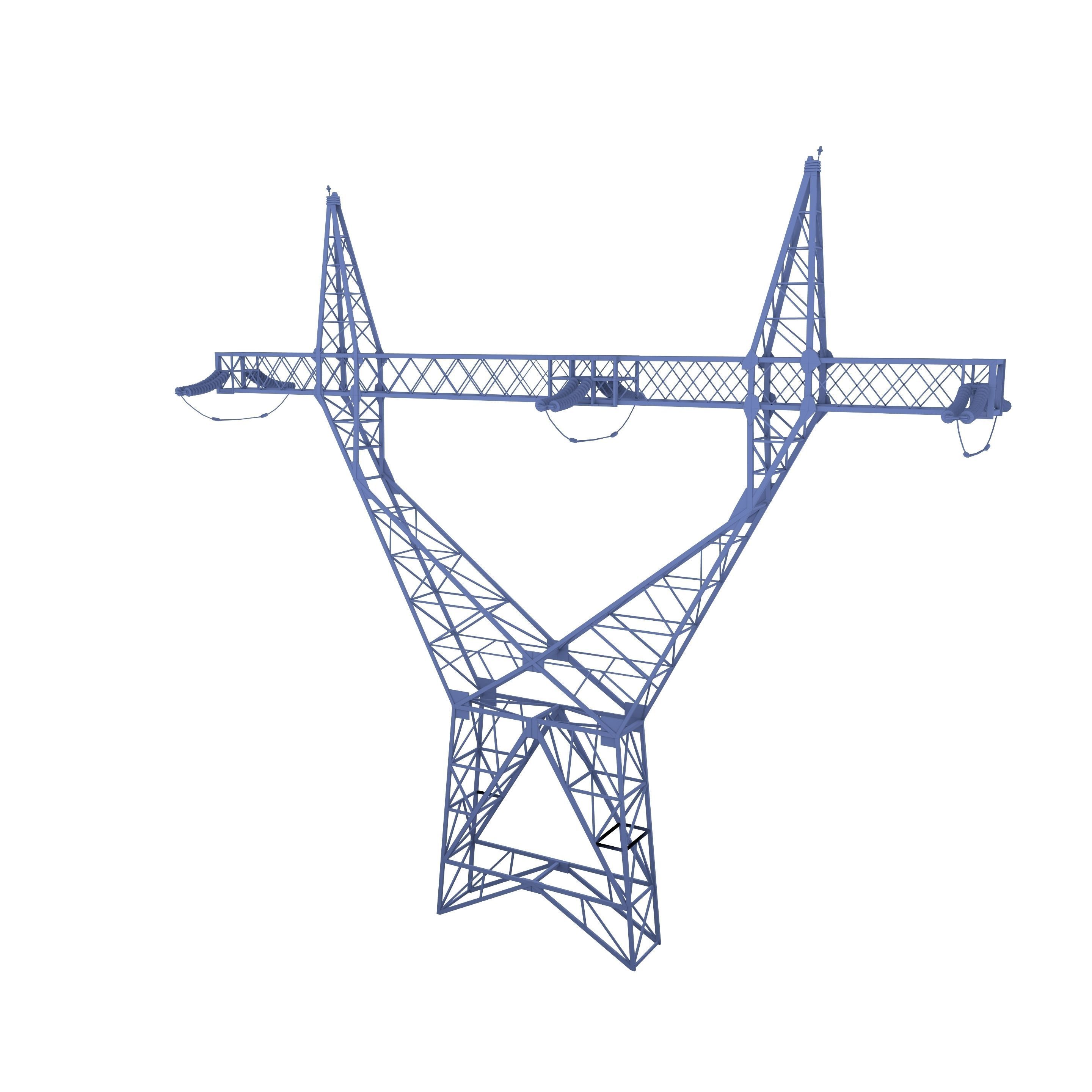 Electricity Pole Pack 3D model_20