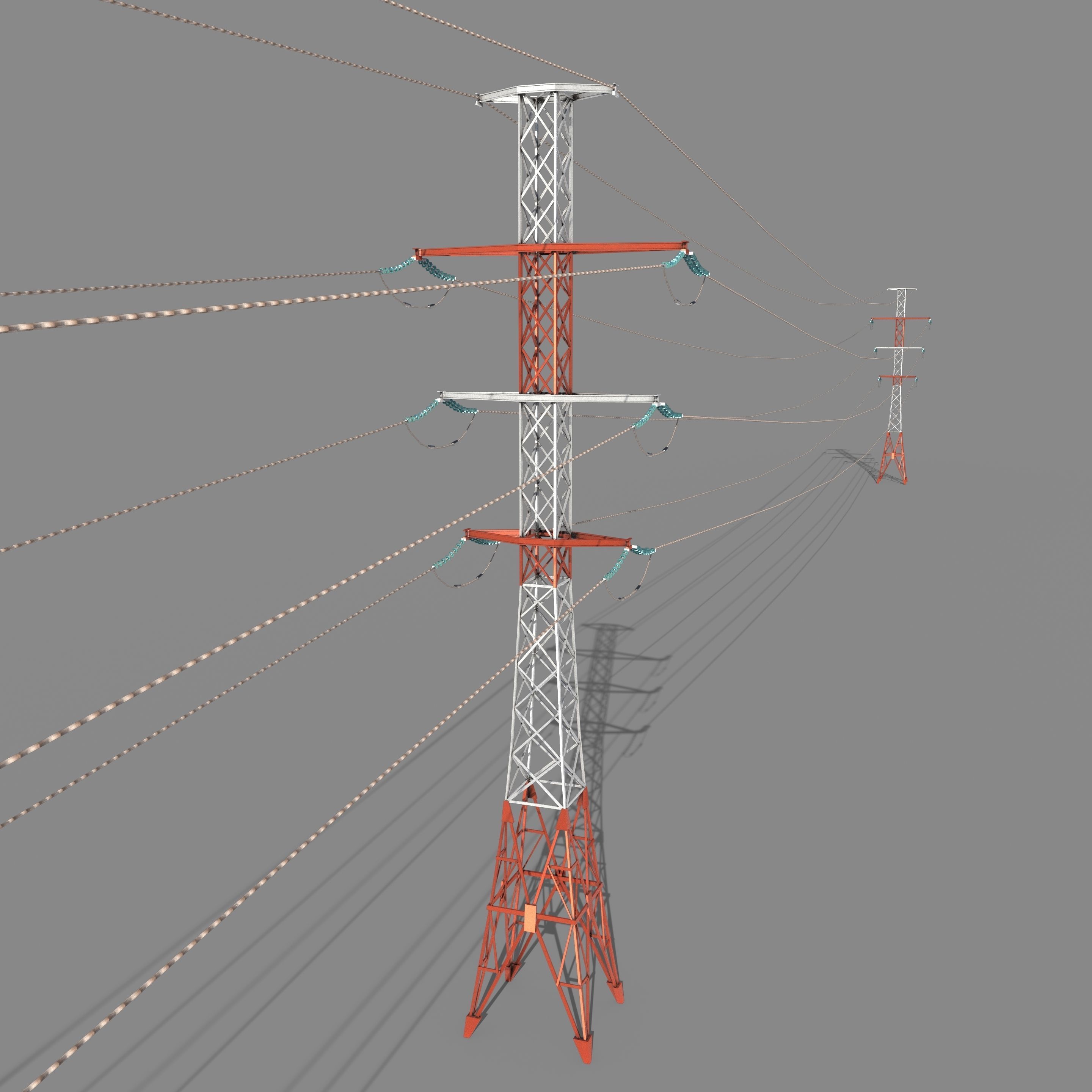 Electricity Pole Pack 3D model_13