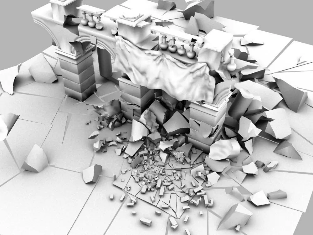 Ruins and Rubble 3D model_0