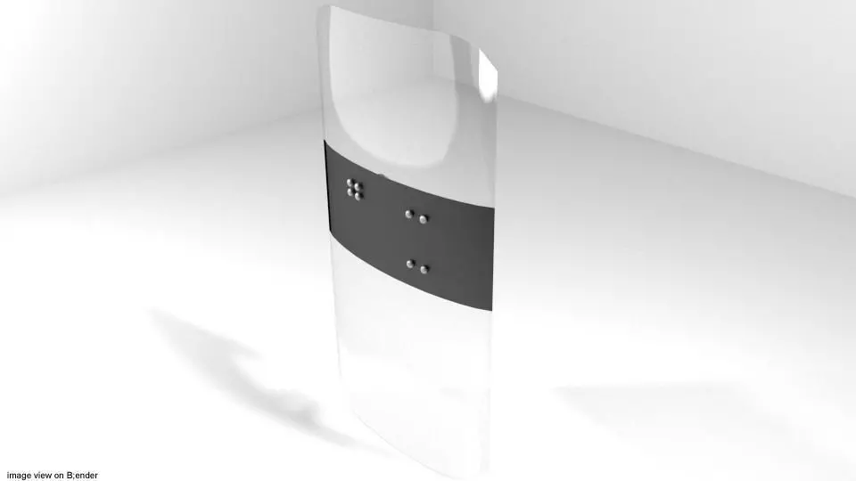 Personal Armor Shield - Riot Shield 3D model_0