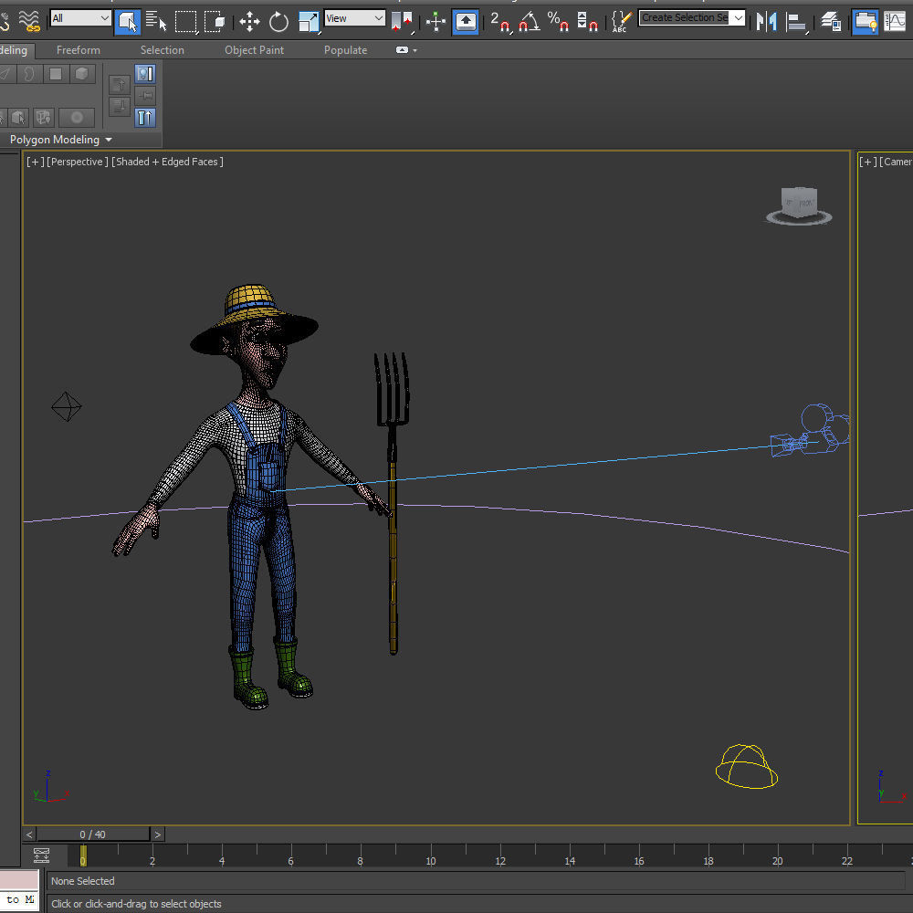 Farmer Cartoon 3D model_14