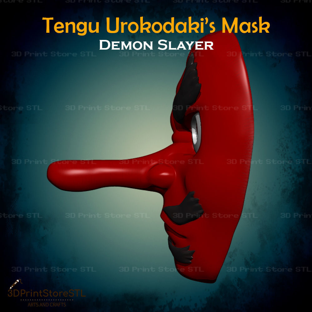 Sakonji Urokodaki Mask Cosplay Demon Slayer  - STL File 3D print model_2