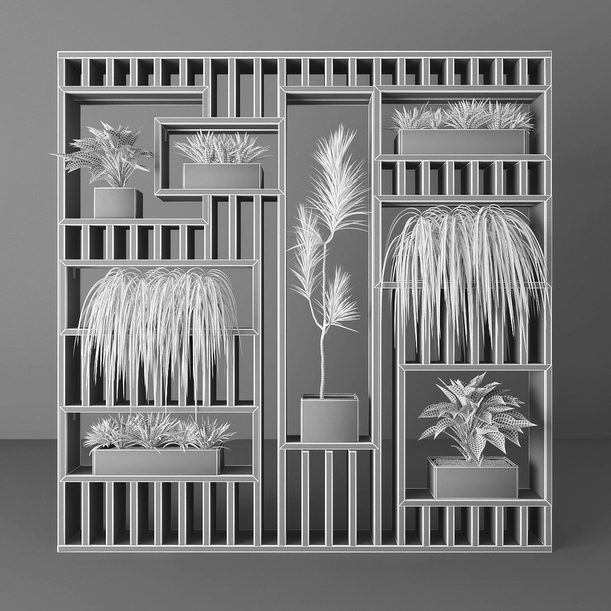 Vertical garden 44 Low-poly 3D model_2