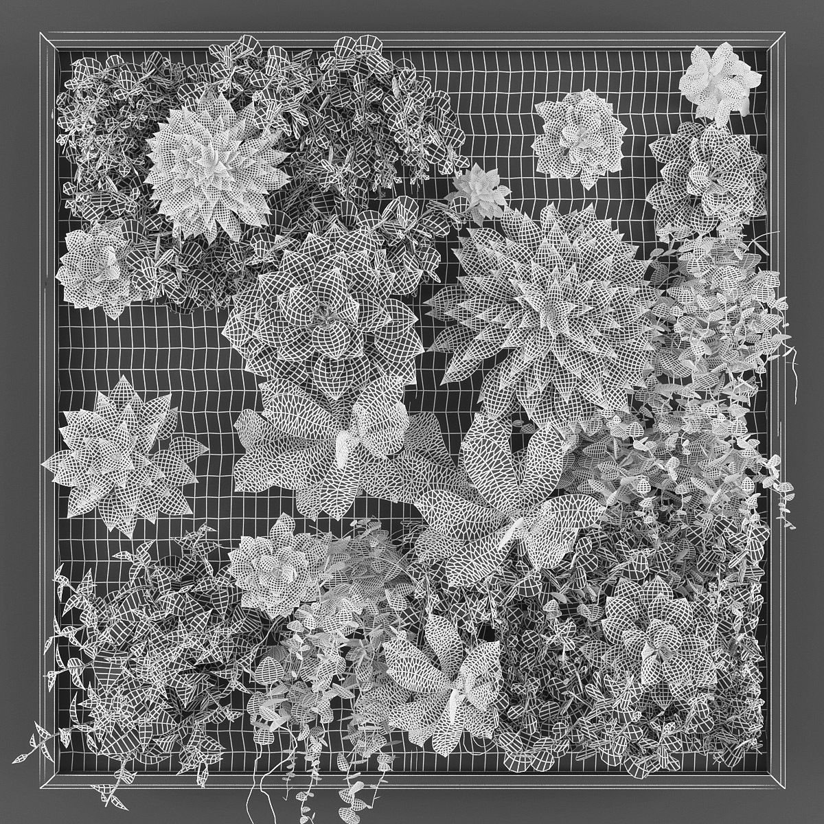 Vertical garden 45 Low-poly 3D model_2