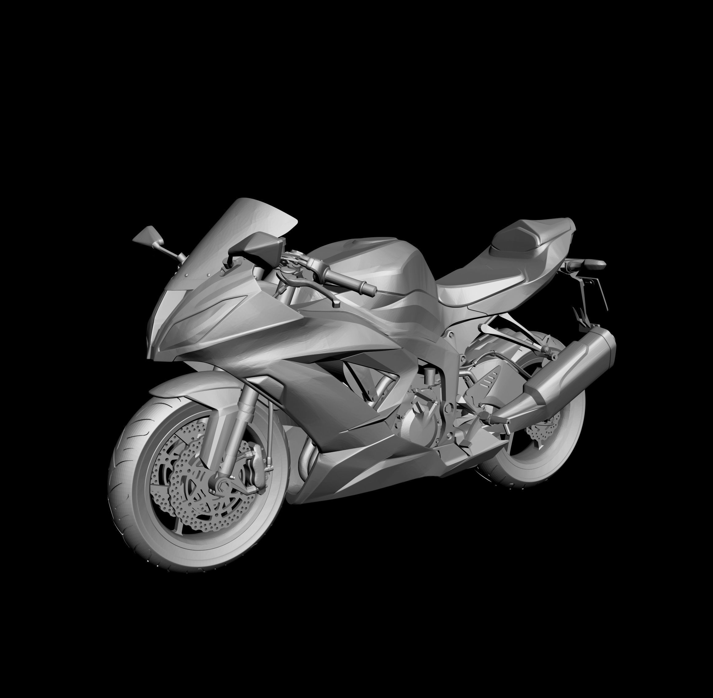 KAWASAKI NINJA ZX-6R 636 2013-2018 PRINTABLE STL FILES 3D model 3D